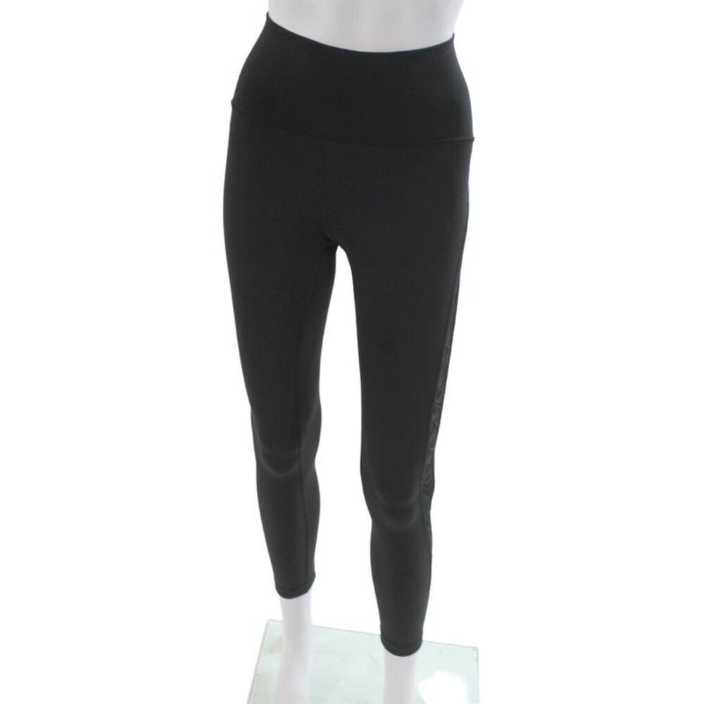 Lululemon Women Cropped Leggings Black Nylon Size 4